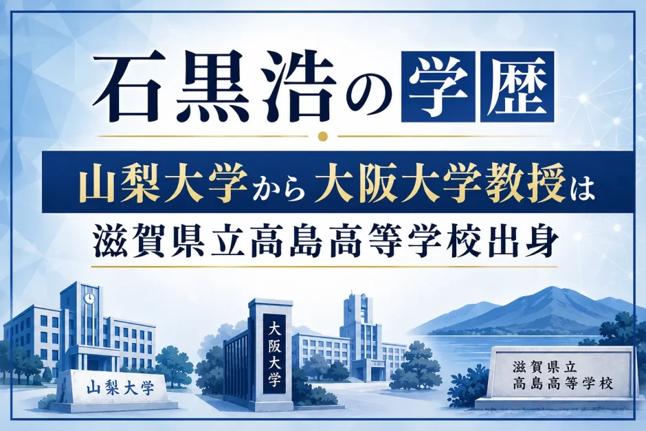 石黒浩の学歴｜山梨大学から大阪大学教授は滋賀県立高島高等学校出身