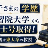 紀子さまの学歴｜学習院大学から博士号取得！父親は東大卒の教授