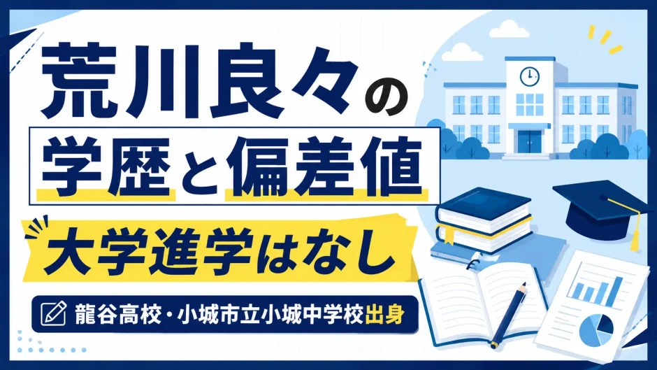 荒川良々の学歴と偏差値｜大学進学はなしで龍谷高校・小城市立小城中学校出身