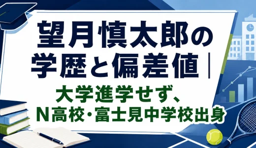 望月慎太郎の学歴と偏差値｜大学進学せず、N高校・富士見中学校出身