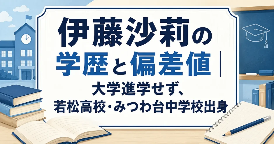 伊藤沙莉の学歴と偏差値｜大学進学せず、若松高校・みつわ台中学校出身