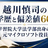 越川慎司の学歴と偏差値60｜学習院大学法学部出身の元マイクロソフト役員