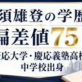 那須雄登の学歴と偏差値75｜慶応大学・慶応義塾高校・中学校出身